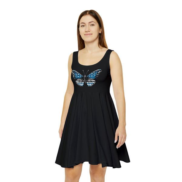 USA Flag Skater Butterfly Dress