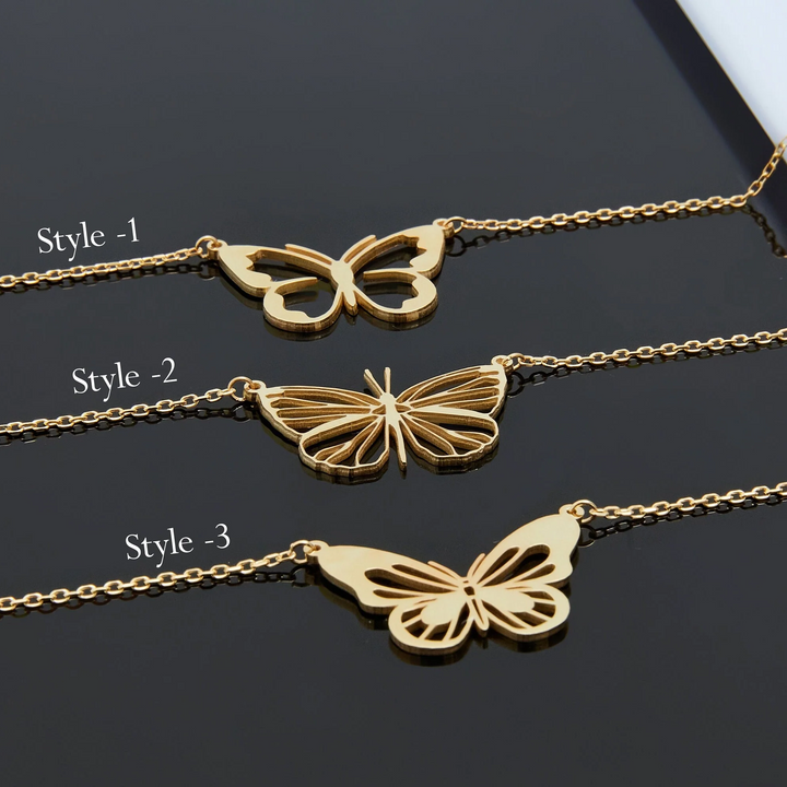 Sleek Simplicity Butterfly Necklace