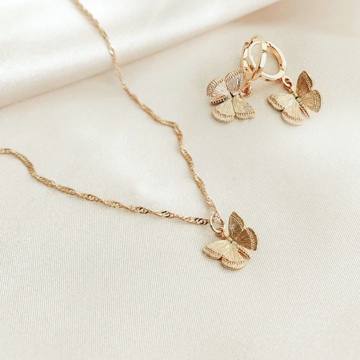 18K Gold Filled Butterfly Necklace