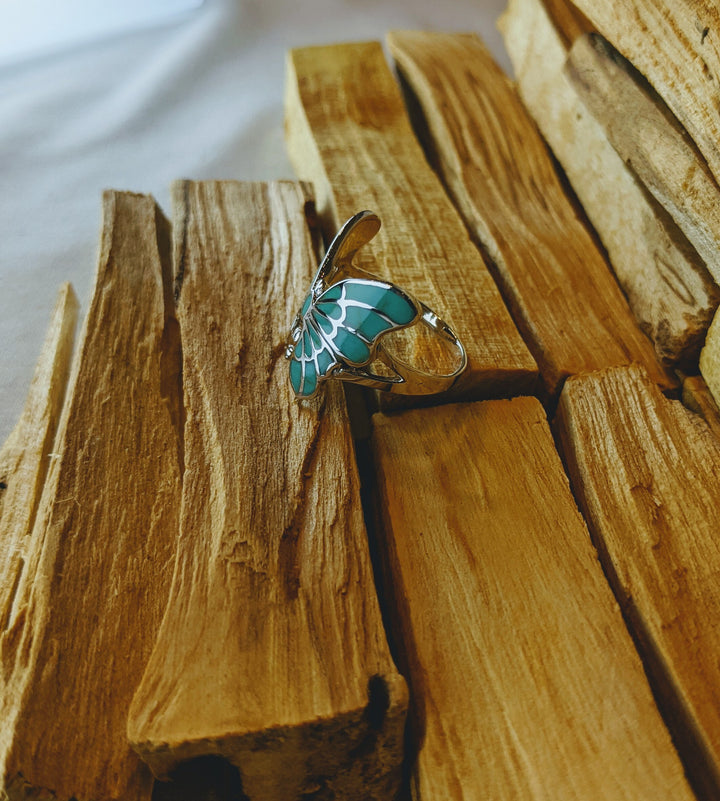 Turquoise Butterfly Ring