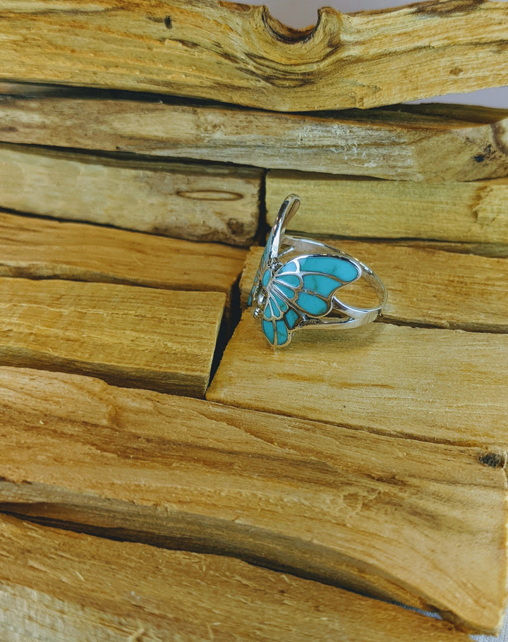 Turquoise Butterfly Ring