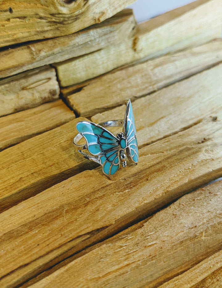 Turquoise Butterfly Ring